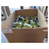 assorted RYOBI and RIDGID tools and more