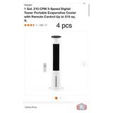 4 pcs; Vissani 1 Gal. 210 CFM 3-Speed Digital