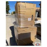 3 boxes; assorted patio furniture, fernlake steel