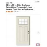 1 pcs; JELD-WEN 32 in. x 80 in. 6 Lite Craftsman