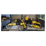 7 pcs; assorted DeWALT tools