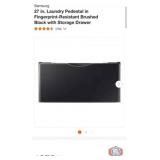 2 pcs; Samsung 27 in. Laundry Pedestal in
