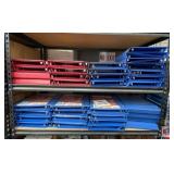 96 pcs; assorted binders blue and red
