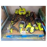assorted RYOBI tools