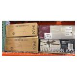 4 pcs; assorted ceiling fans