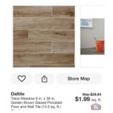384 sq ft; Daltile Trace Meadow 6 in. x 36 in.
