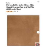 554 sq ft; Daltile Delrona Saltillo Matte 12 in.