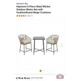 2 sets; Hampton Bay Haymont 3-Piece Steel Wicker