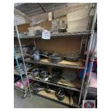 assorted cookware, storage containers and ice