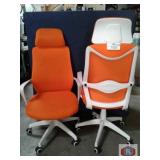 Executive chair, orange color, adjustable height,