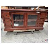Entertainment console/credenza, all wood with two