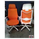 Executive chair, orange color, adjustable height,