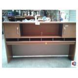 Head board wood 71" W x 43" H X 15 1/2" D. open