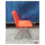 Vircoï¿½chairs, 5 ea.  12" high to seat. orange,
