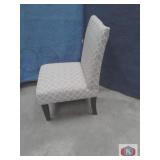 Chair high back wooden frame and legs plush