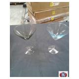 Martini glass turquoise and greyish color 210