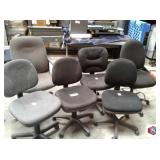 Lot of Secretarial and task chairs sold as a lot