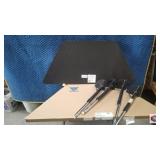 Â­Â­Â­Virco table, trapezoidal shape, still on