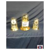 Set of three Anniversary Bulova Quartz domed