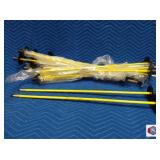 flag sticks from par aids yellow color approx. 16