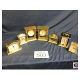 Set of 7 Bulova clocks, may have minor defects,