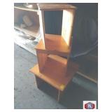 Side tables wood lot of three side tables wood