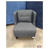 Luxury round mid wing back with nice upholstered