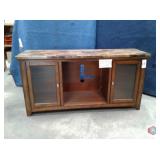 wooden cabinet with hard surface with two swing