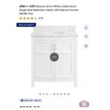 New 1 pcs; allen + roth Moravia 30-in White