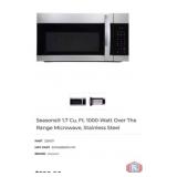 New 1 pcs; Seasons® 1.7 Cu. Ft. 1000-Watt Over