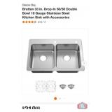 1 pcs; Glacier Bay Bratten 33 in. Drop-In 50/50