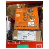 2 pcs; ceiling fan and RIDGID air compressor Air