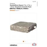 approx 413 pcs; Pavestone RumbleStone Square 7
