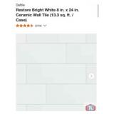252 sq ft; Daltile Restore Bright White 8 in. x