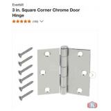 New 144 pcs; Everbilt 3 in. Square Corner Chrome