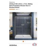 1 pcs; DreamLine Infinity-Z 56 to 60 in. x 72 in.