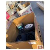 mix garden hoses, decorative edging, pool lounge,