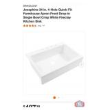 1 pcs; SINKOLOGY Josephine 34 in. 4-Hole