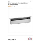 1 pcs; GE 36 in. Telescopic Downdraft System in