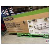 New 2 pcs; Lifetime 6-Foot Folding Plastic