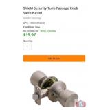 New 80 pcs; Shield Security Tulip Passage Knob