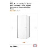 2 pcs; Delta 32 in. W x 71 in. H Square Corner