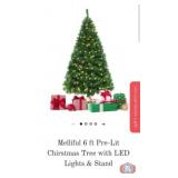 3 pcs; Melliful 6 ft Pre-Lit Christmas Tree with