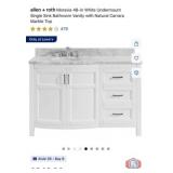 New 1 pcs; allen + roth Moravia 48-in White