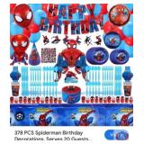 New 14 sets; 378 PCS Spiderman Birthday