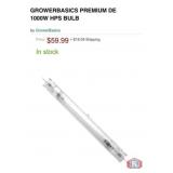 New 60 pcs; GROWERBASICS PREMIUM DE 1000W HPS