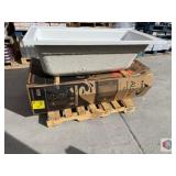 2 pcs; mix bathtubs Bathtub out of box has chip