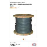 1 roll; Southwire 500 ft. 6-6-6 Gray Stranded AL