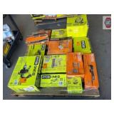 13 pcs; mix RYOBI and RIDGID tools