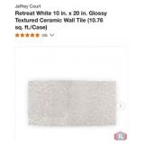 320 sq ft; Jeffrey Court Retreat White 10 in. x